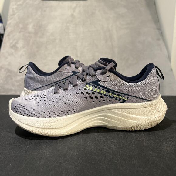 Saucony Ride 15 Shoes Womens 8.5 Iris Running PWRRUN Mesh S10924-110 Sneakers - Picture 7 of 10